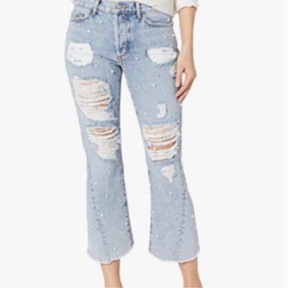 Siwy Jenna Louise twisted seam crop flare jean Sz 24 in perfect condition - Picture 14 of 14